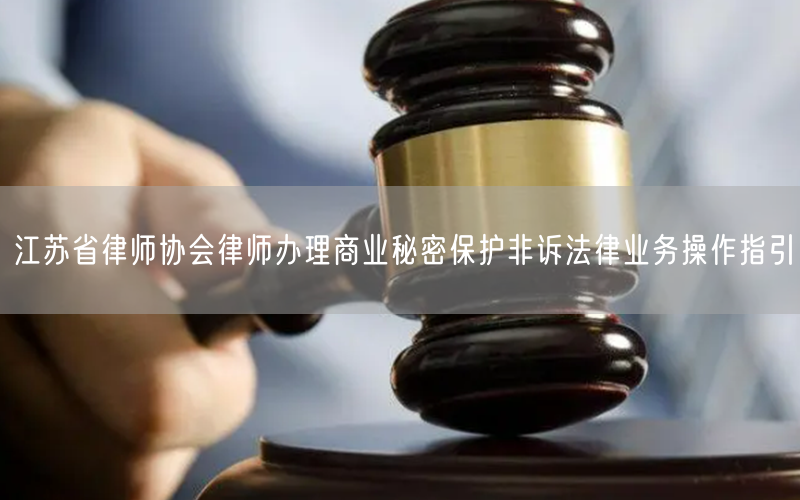 江苏省律师协会律师办理商业秘密保护非诉法律业务操作指引(图1)