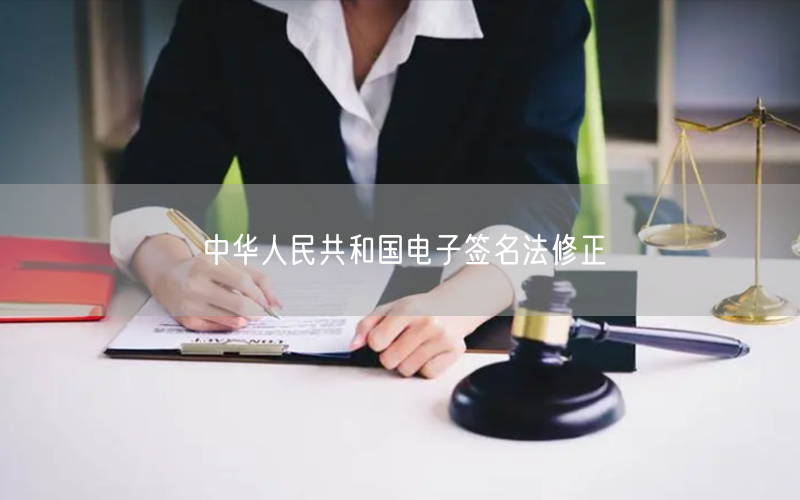 中华人民共和国电子签名法修正(图1)